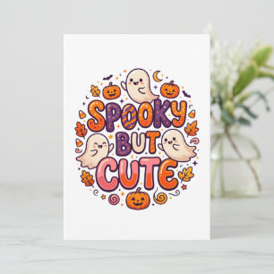 grappige Halloween-uitnodiging met spook Kaart