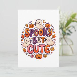 grappige Halloween-uitnodiging met spook Kaart