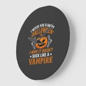Grappige Halloween Vampier Pompoen Grote Klok (Hoek)