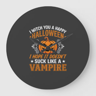 Grappige Halloween Vampier Pompoen Grote Klok