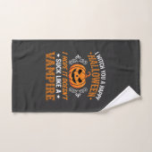 Grappige Halloween Vampier Pompoen Handdoek (Handdoek)