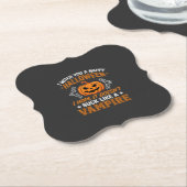 Grappige Halloween Vampier Pompoen Kartonnen Onderzetters (Gekanteld)