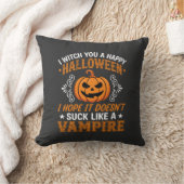 Grappige Halloween Vampier Pompoen Kussen (Deken)