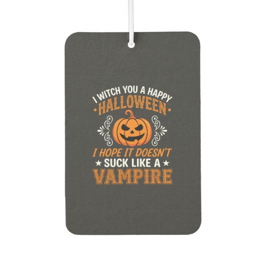 Grappige Halloween Vampier Pompoen Luchtverfrisser (Voorkant)