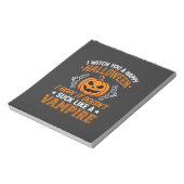 Grappige Halloween Vampier Pompoen Notitieblok (Linkerzijde)