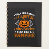 Grappige Halloween Vampier Pompoen Planner (Voorkant)