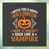 Grappige Halloween Vampier Pompoen Raamsticker (Vel 3)