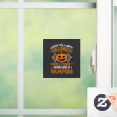 Grappige Halloween Vampier Pompoen Raamsticker (Huis)