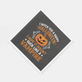 Grappige Halloween Vampier Pompoen Servet (Hoek)