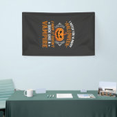 Grappige Halloween Vampier Pompoen Spandoek (Beurs)