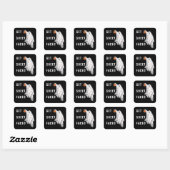 Grappige Halloween vierkante sticker (Vel)