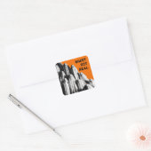 Grappige Halloween Vierkante Sticker (Envelop)