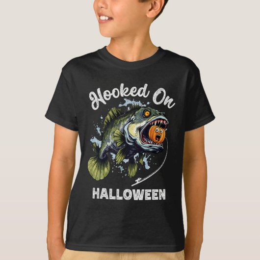 Grappige Halloween Vist Jongens Mannen Zombie B Fi T-shirt (Voorkant)