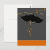 Grappige Halloween Vleermuis Briefkaart (Voorkant / Achterkant)