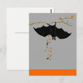 Grappige Halloween Vleermuis Briefkaart (Voorkant / Achterkant)