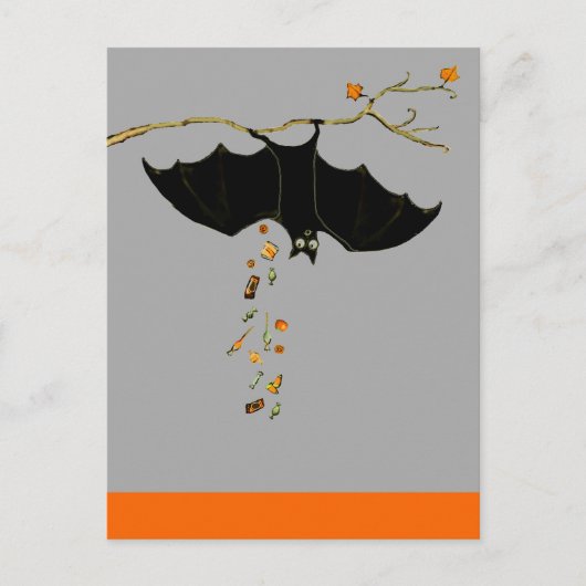 Grappige Halloween Vleermuis Briefkaart (Voorkant)