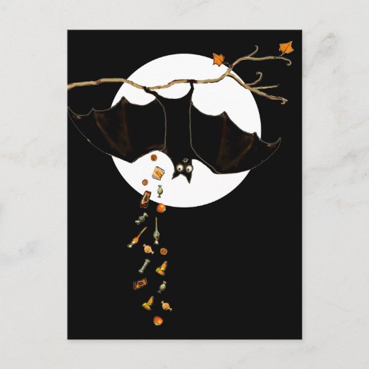 Grappige Halloween-vleermuis Briefkaart (Voorkant)