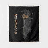 Grappige Halloween Vleermuizen Zeggen Nee tegen Co Wandkleed (Voorkant)