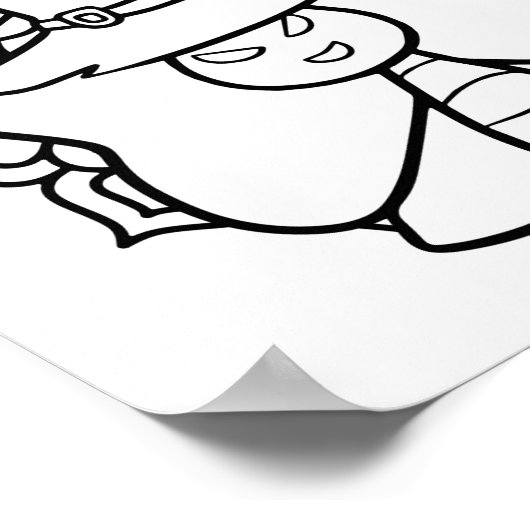 Grappige Halloween Vlinder Kleurplaat Poster (Hoek)