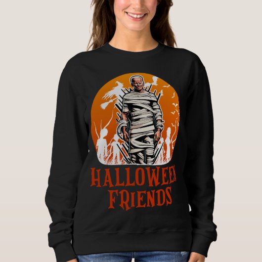 Grappige Halloween Vrienden Mummy Heks Zombie Trui (Voorkant)