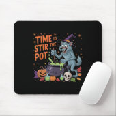 Grappige Halloween weerwolf tijd om de pot te roer Muismat (Met muis)