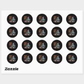 Grappige Halloween weerwolf tijd om de pot te roer Ronde Sticker (Vel)