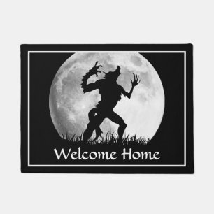 Grappige Halloween Welkom Huis - Weerwolf Volle Ma Deurmat