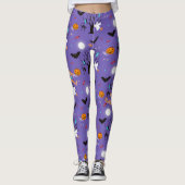 Grappige Halloween wezens en snoepjes Leggings (Voorkant)