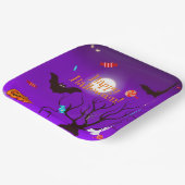 Grappige Halloween wezens en snoepjes Papieren Bordje (Gebogen)