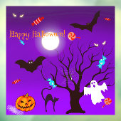 Grappige Halloween wezens en snoepjes Raamsticker (Vel 3)