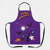 Grappige Halloween wezens en snoepjes Schort (Voorkant)