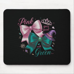 Grappige Halloween Witch Pink gaat goed met groene Muismat
