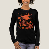 Grappige Halloween Witch - Voor het Snoep Ik ben H Tri-Blend Shirt (Voorkant)