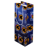 Grappige Halloween Witch Weg naar de Wijn Spooky Wijn Cadeautas (Voorkant Gekanteld)