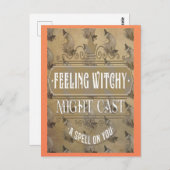 Grappige  Halloween Witch Witchy Spell Briefkaart (Voorkant / Achterkant)