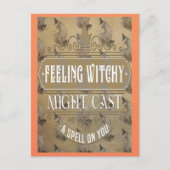 Grappige Halloween Witch Witchy Spell Briefkaart (Voorkant)