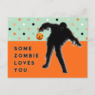 Grappige Halloween Zombie Ansichtkaart Briefkaart