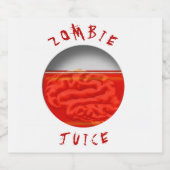 Grappige Halloween Zombie Juice Brains Bier Etiket (Enkel label)