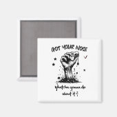 Grappige Halloween Zombie kreeg je neus Magneet (Voorkant / Achterkant)