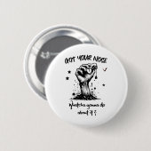 Grappige Halloween Zombie kreeg je neus Ronde Button 5,7 Cm (Voorkant /achterkant)