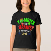 Grappige Halloween zombies eten hersenen je bent v Tri-Blend Shirt (Voorkant)