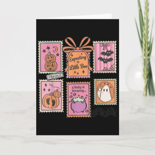 Grappige Halloween Zwangerschapsaankondiging Spook Kaart (Voorkant)