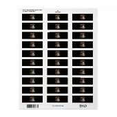 Grappige Halloween Zwarte Kat en Geest Coffeeliefh Etiket (Full Sheet)
