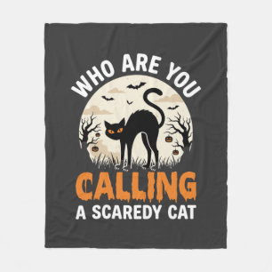 Grappige Halloween Zwarte Kat Schijtluis Vector On Fleece Deken