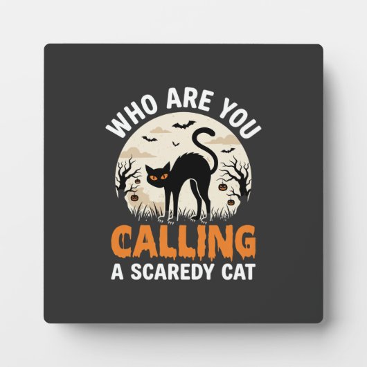 Grappige Halloween Zwarte Kat Schijtluis Vector On Fotoplaat (Voorkant)