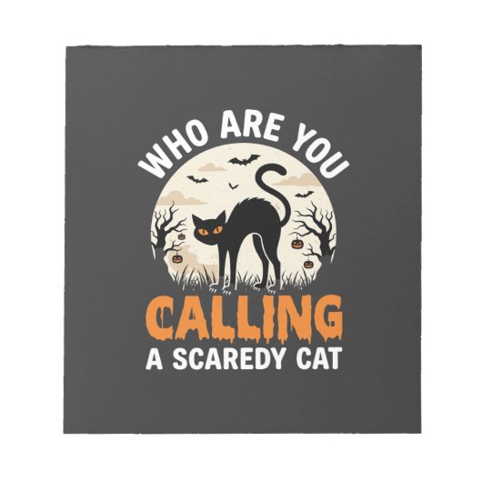 Grappige Halloween Zwarte Kat Schijtluis Vector On Notitieblok (Voorkant)