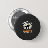 Grappige Halloween Zwarte Kat Schijtluis Vector On Ronde Button 5,7 Cm (Voorkant /achterkant)