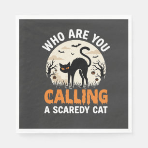 Grappige Halloween Zwarte Kat Schijtluis Vector On Servet