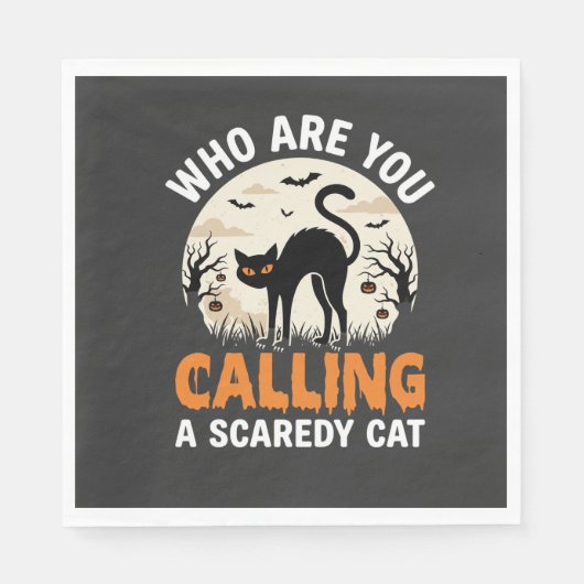 Grappige Halloween Zwarte Kat Schijtluis Vector On Servet (Voorkant)