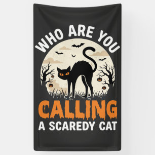 Grappige Halloween Zwarte Kat Schijtluis Vector On Spandoek
